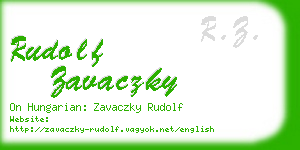 rudolf zavaczky business card